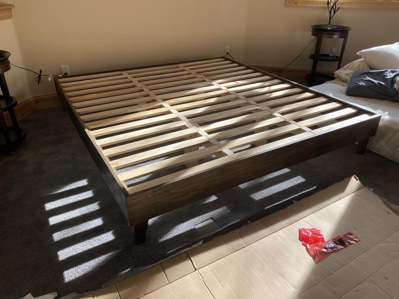 Properly set up bed frame